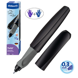 Pióro kulkowe Twist dla dzieci prawo/lewo czarne Black PELIKAN
