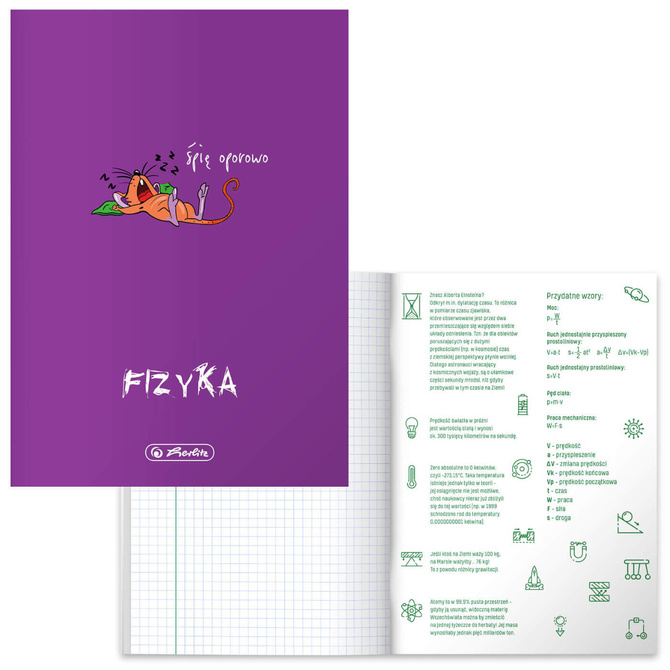 Zestaw zeszyt przedmiotowy klasa 7 10x A5 60k z okładką PP 1x soft touch
