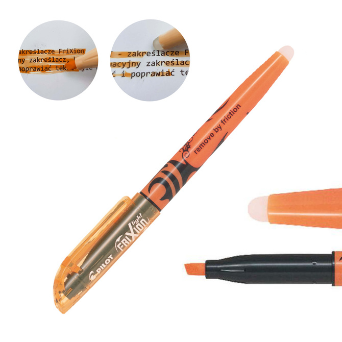 Zakreślacz FriXion wymazywalny ścieralny 4mm pomarańczowy PILOT