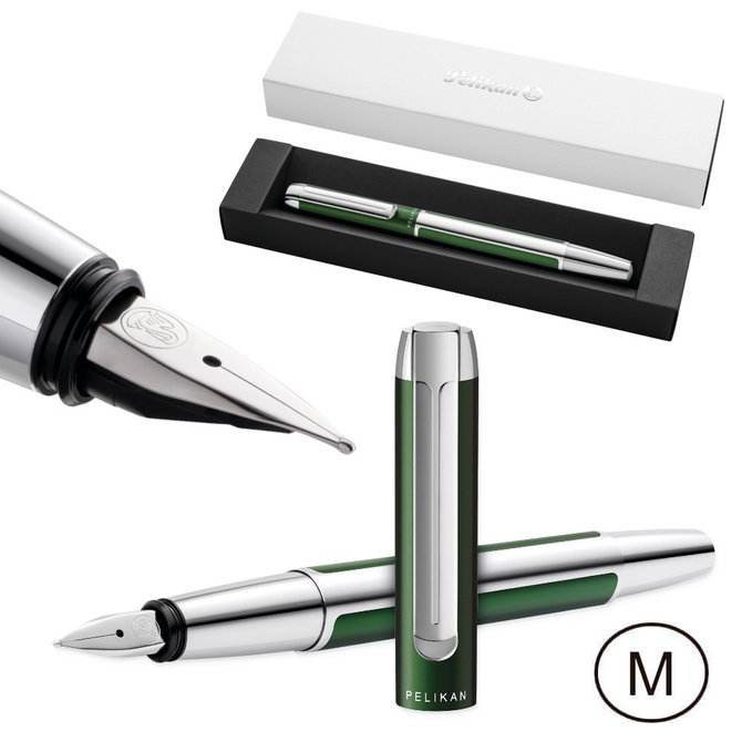 Pióro wieczne PURA P40 M Deep Green aluminiowe na prezent FWI PELIKAN