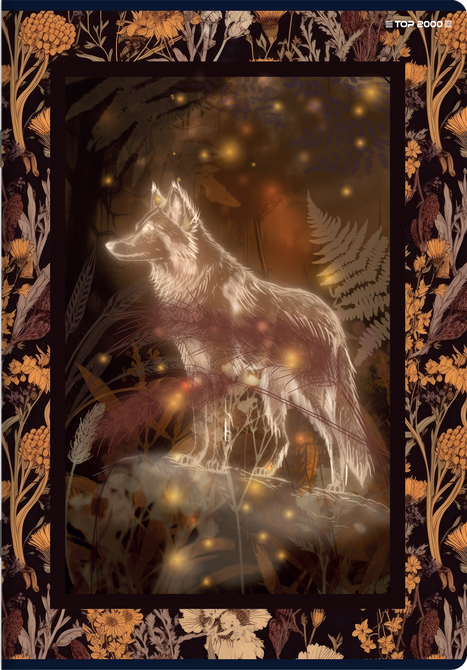 Zeszyt A5 60 kartek w kratkę z marginesem 70g Fairytale TOP 2000