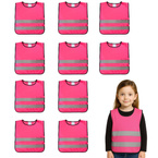 Kamizelka odblaskowa ostrzegawcza dla dzieci przedszkolaków 42x45cm 10szt