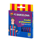 Kredki grafionowe szkolne z glinki kaolinowej 12szt FC Barcelona ASTRA