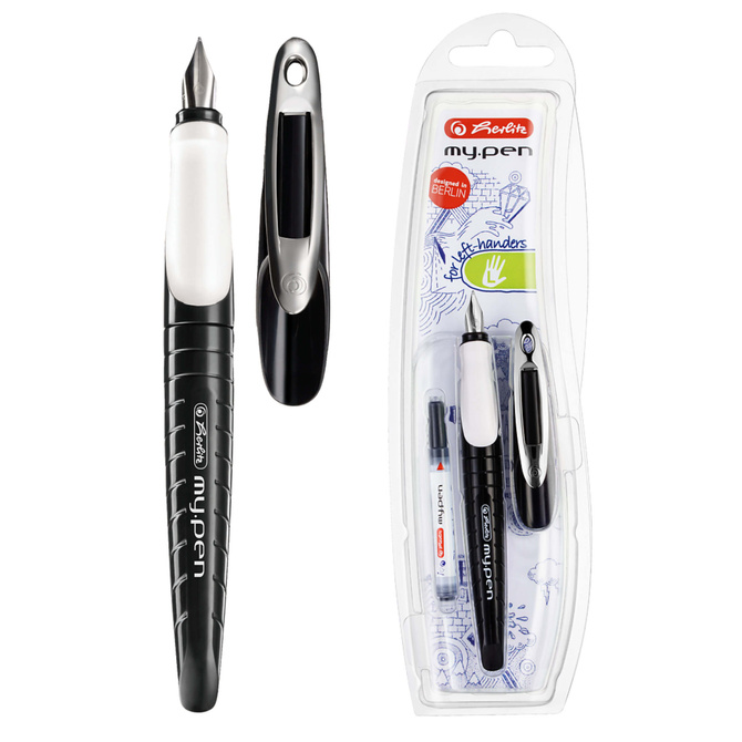 Pióro wieczne dla leworęcznych czarne białe My.Pen HERLITZ