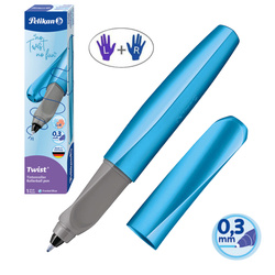 Pióro kulkowe Twist dla dzieci prawo/lewo niebieskie Blue PELIKAN