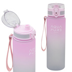 Bidon na wodę butelka dziecka tritan 600ml różowy BPA FREE AQUA PURE ASTRA