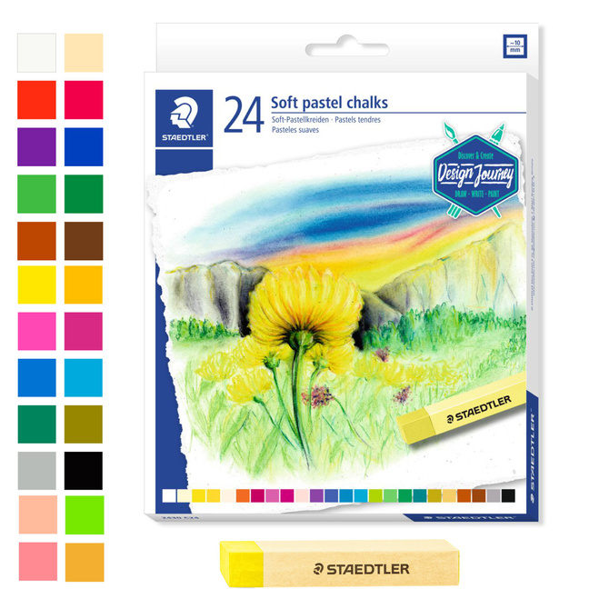 Kredki pastelowe suche pastele 24kol Karat Design Journey STAEDTLER 