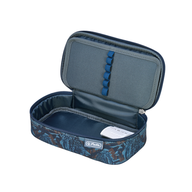 Piórnik kosmetyczka etui usztywniany klapką duży XXL BeatBox Tiger HERLITZ