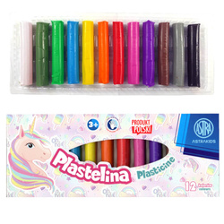 Plastelina szkolna Unicorn Jednorożec 12kol ASTRA