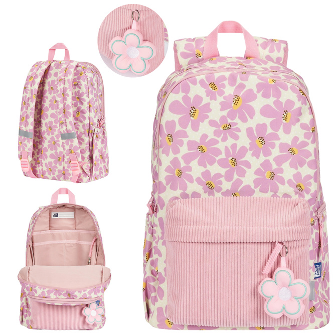 Plecak szkolny młodzieżowy różowy kwiatki 26l Bloom OXFORD