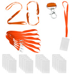 Identyfikator pionowy holder A7 kieszonka 81x110mm +smycz 90cm x 20kpl