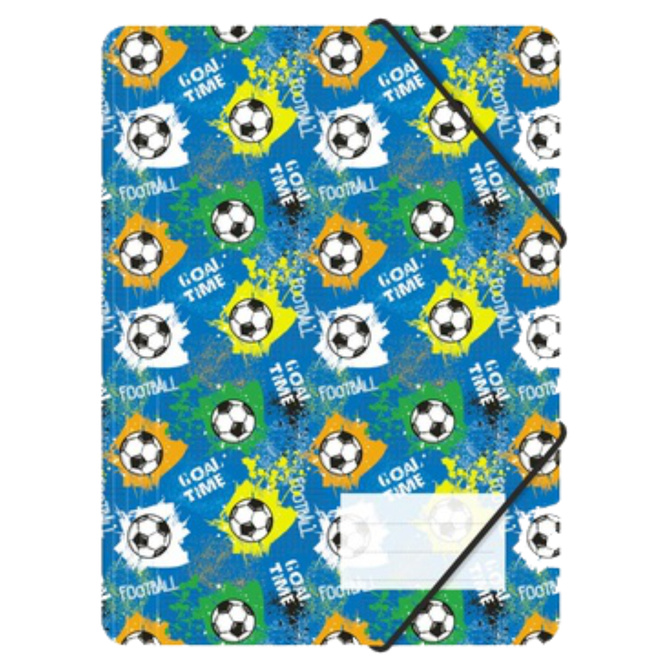 Teczka rysunkowa z gumką A4 plastikowa PP piłki football BIURFOL