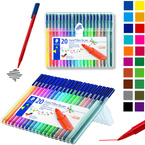 Pisaki flamastry mazaki trójkątne plastikowym etui Triplus 20szt STAEDTLER