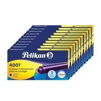 Naboje wkłady pióra wiecznego atramentowe długie 4001 fiolet 50szt PELIKAN