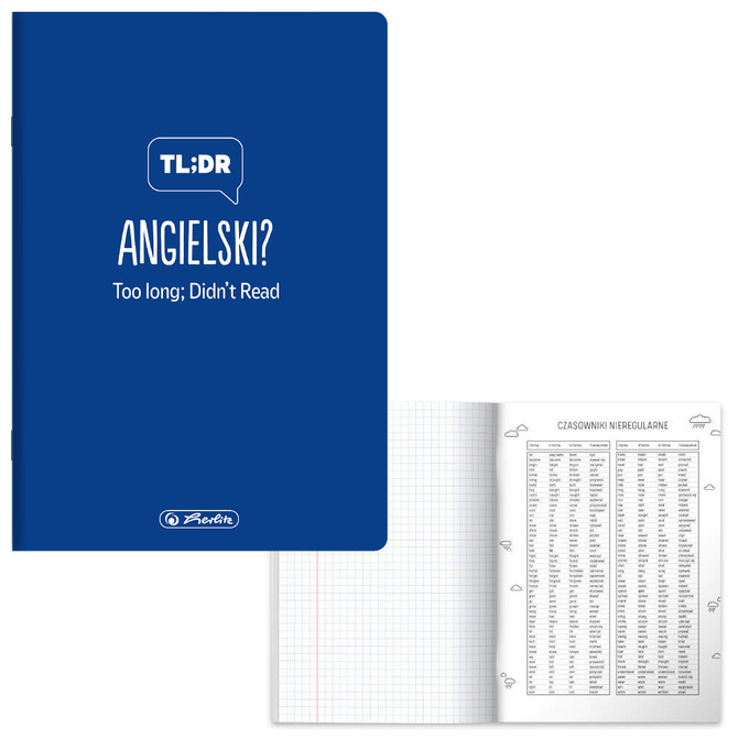 Zeszyt A5 60k kratka angielski przedmiotowy soft touch HERLITZ