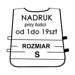 Usługa nadruku 1szt przy zakupie 1-19szt kamizelek