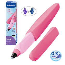 Pióro kulkowe Twist dla dzieci prawo/lewo różowe Berry Pink PELIKAN