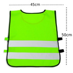 Kamizelka odblaskowa ostrzegawcza zielona dzieci szkolne 45x50cm 10szt