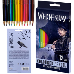 Kredki ołówkowe trójkątne Wednesday 12 kolorów ASTRA