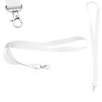 Smycz do identyfikatora na szyję 2cm karabińczyk długość 90cm biała