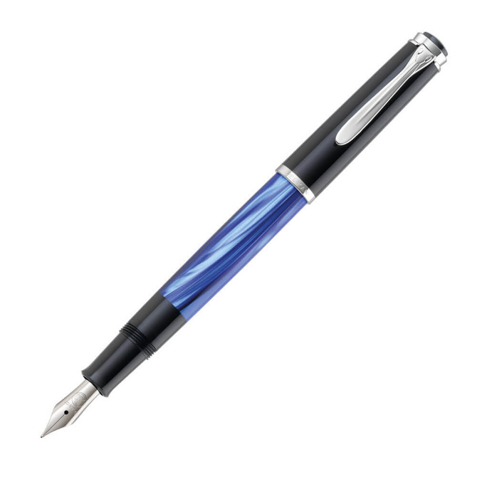 Pióro wieczne Classic M205 B Blue Marbled na prezent premium FWI PELIKAN