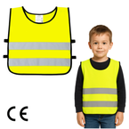 Kamizelka odblaskowa ostrzegawcza żółta dla dzieci przedszkolaków 42x45cm