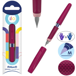 Pióro wieczne dla dzieci prawo/lewo różowe ILO PELIKAN