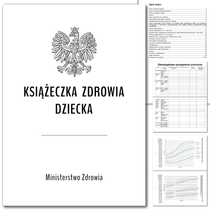Książeczka Zdrowia Dziecka, Książeczka Szczepień A5 