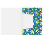 Teczka rysunkowa z gumką A4 plastikowa PP piłki football BIURFOL