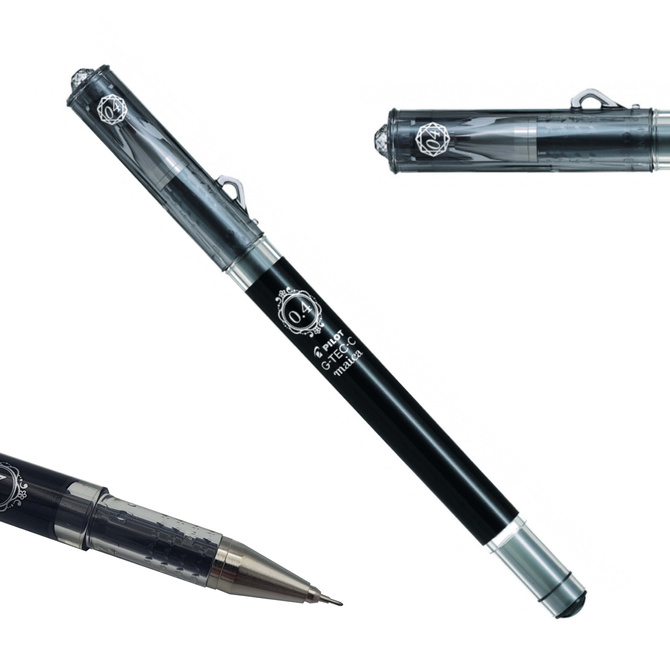 Długopis żelowy cienkopis czarny cienki 0,4mm Maica PILOT