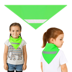 Chusta odblaskowa bandana z pasem odblaskowym dla dzieci 45x45x66cm zielona