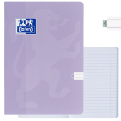 Zeszyt A5 60 kartek linie z marginesem 99,4µm soft touch fioletowy OXFORD