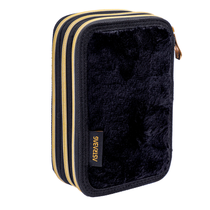 Piórnik potrójny wyposażenie 46el Jumbo futrzany kotek Fluffy Kitty ASTRA