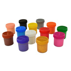 Farby plakatowe szkolne 13 kolorów x 20ml złota srebrna BAMBINO