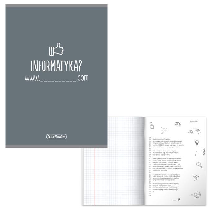 Zestaw zeszyt przedmiotowy klasa 8 10x A5 60k soft touch HERLITZ