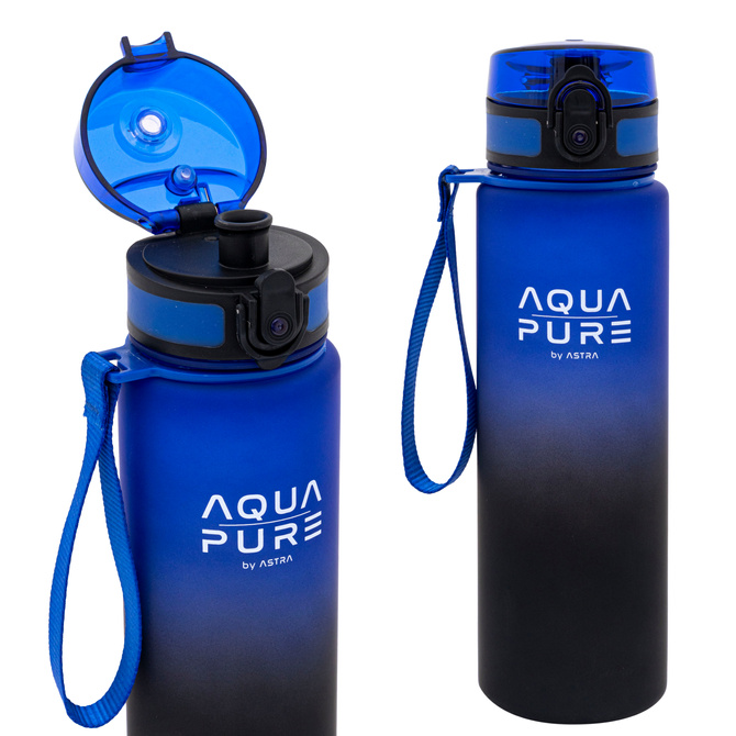 Bidon na wodę butelka dziecka tritan 600ml niebies BPA FREE AQUA PURE ASTRA