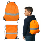 Worek odblaskowy odblask szkolny na buty strój WF pomarańczowy