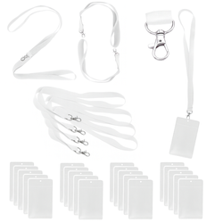 Identyfikator pionowy holder A7 kieszonka 81x110mm +smycz 90cm x 20kpl