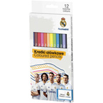 Kredki ołówkowe trójkątne oficjalne Real Madrid Madryt 12kol ASTRA