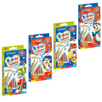 Kredki ołówkowe trójkątne szkolne 12 kolorów BAMBINO