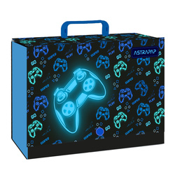 Teczka z rączką XL 9cm twarda na przybory prace rysunki A4 Go playing ASTRA