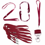 Smycz do identyfikatora na szyję 2cm karabińczyk długość 90cm bordowa 20szt