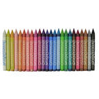 Kredki świecowe glinka kaolinowa + temperówka 24 kolory BAMBINO