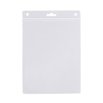 Identyfikator pionowy holder A6 przezroczysty targowy 115x150mm + smycz