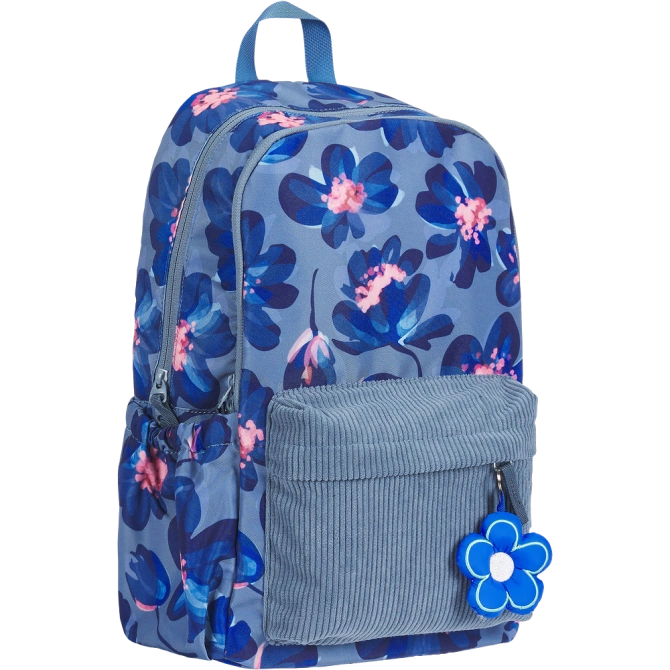 Plecak szkolny młodzieżowy niebieski kwiatki 26l Bloom OXFORD