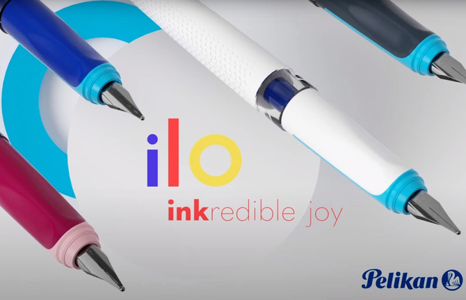 Pióro wieczne dla dzieci prawo/lewo różowe ILO PELIKAN