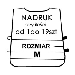 Usługa nadruku 1szt przy zakupie 1-19szt kamizelek