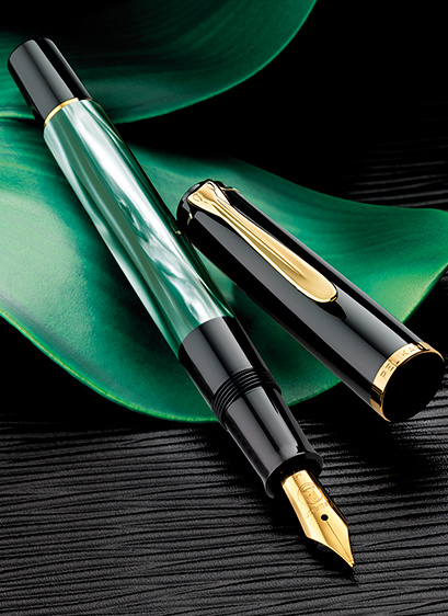 Pióro wieczne Classic M200 M Green Marbled FWI PELIKAN
