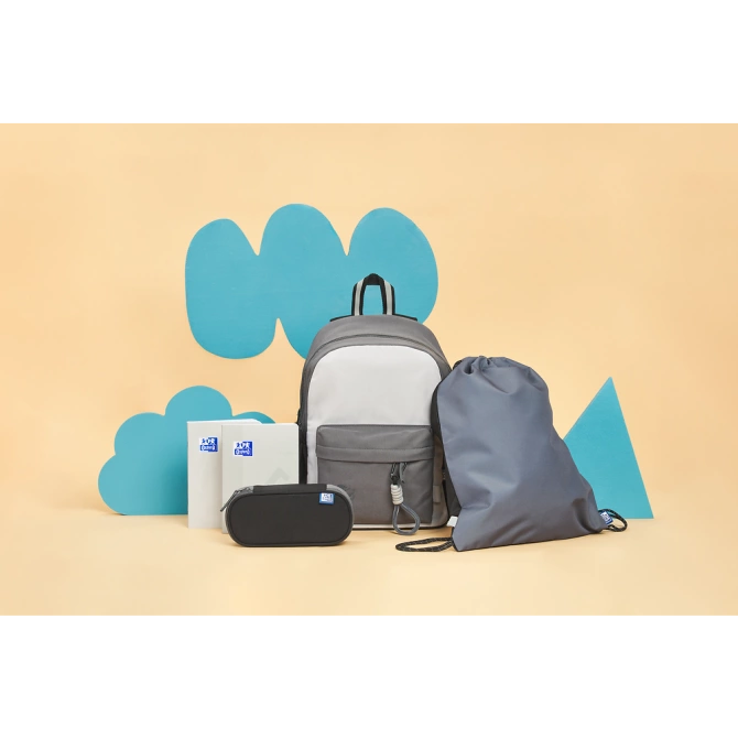Plecak szkolny młodzieżowy szary czarny 25l Funky OXFORD