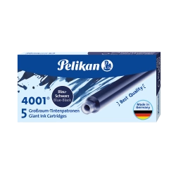 Naboje wkłady pióra wiecznego atramentowe długie 4001 granat 5szt PELIKAN
